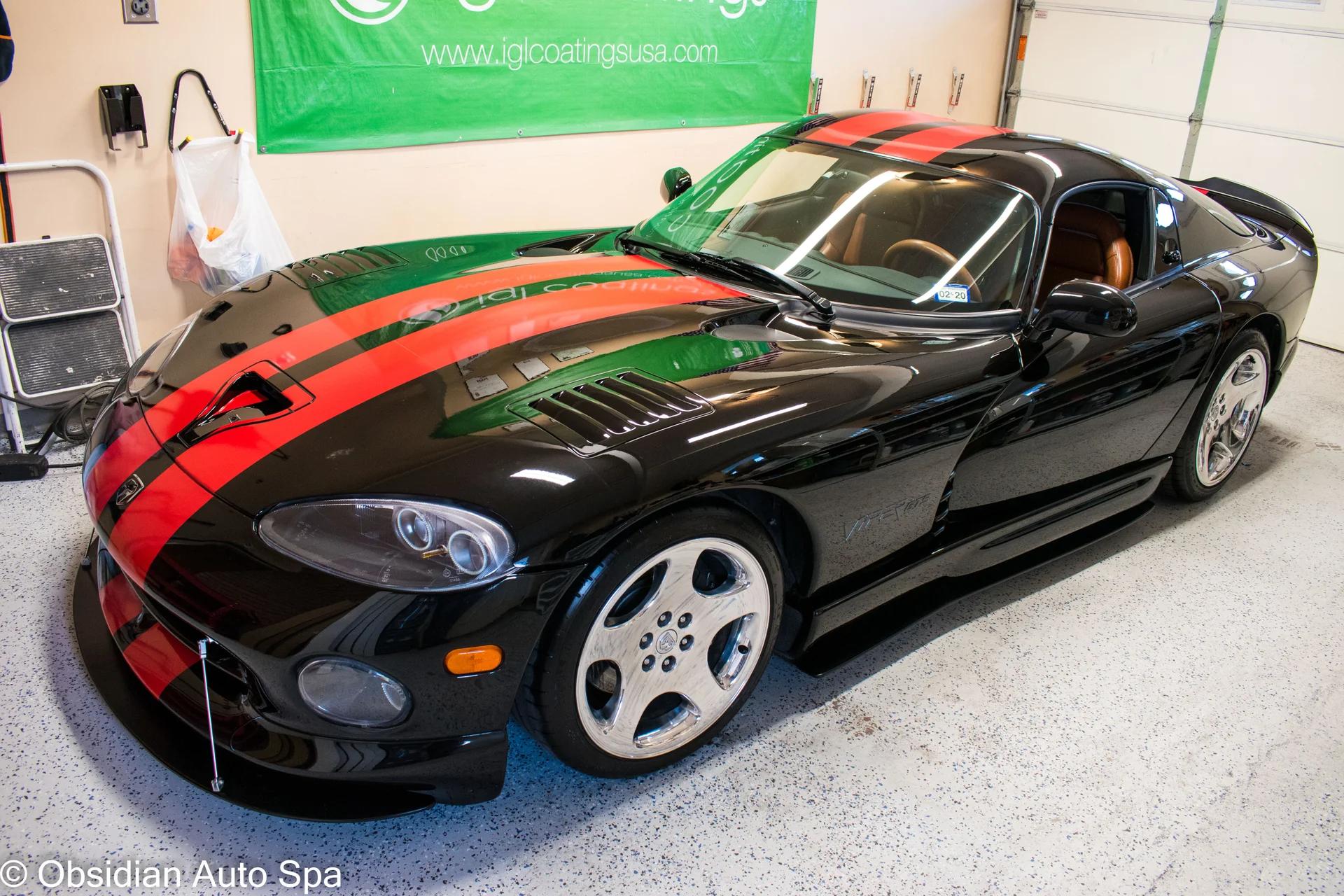 Owner-supplied photo of a black Dodge Viper with red stripes